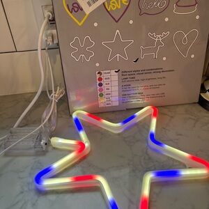 New in box Patriotic LED star. Memorial Day & 4th of July